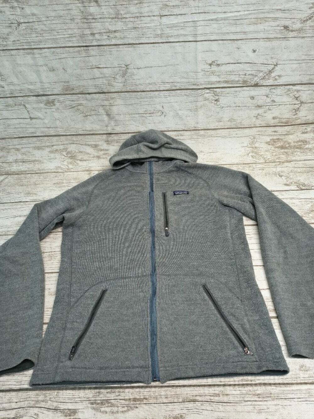 Patagonia Gray Full Zip Fleece Jacket Sweater Men Size Medium